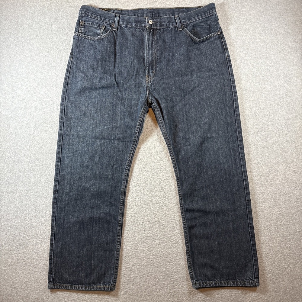 Levi's 505 Men's 42x30 Dark Wash Blue Jeans Straight Leg Classic